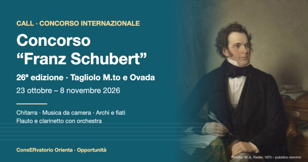 Concorso Franz Schubert 2026 – ritratto di Franz Schubert
